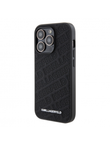 Karl Lagerfeld PU Quilted Pattern Case för iPhone 15 Pro Svart