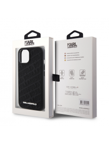 Karl Lagerfeld PU Quilted Pattern Fodral till iPhone 15 Svart