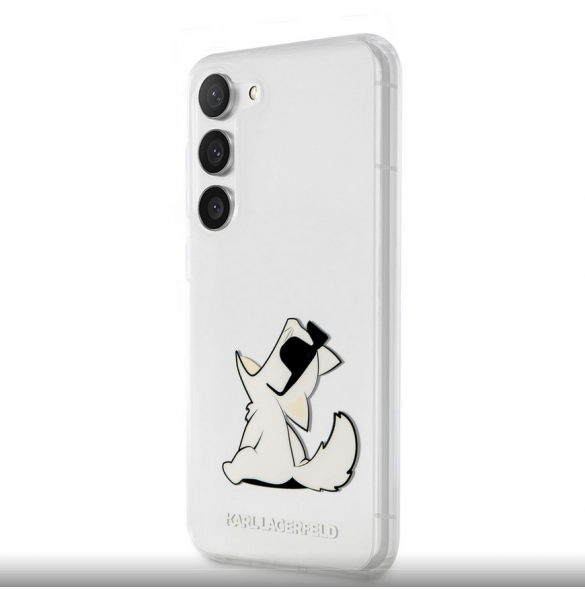 Karl Lagerfeld PC/TPU Choupette Eat-fodral till Samsung Galaxy S23+ Transparent