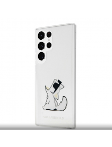 Karl Lagerfeld PC/TPU Choupette Eat-fodral till Samsung Galaxy S23 Ultra Transparent