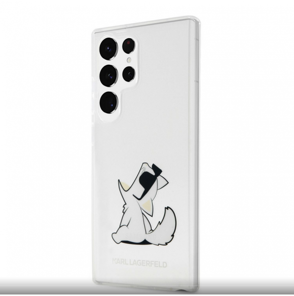 Karl Lagerfeld PC/TPU Choupette Eat-fodral till Samsung Galaxy S23 Ultra Transparent