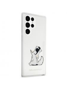Karl Lagerfeld PC/TPU Choupette Eat-fodral till Samsung Galaxy S23 Ultra Transparent
