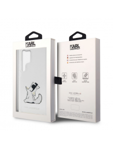 Karl Lagerfeld PC/TPU Choupette Eat-fodral till Samsung Galaxy S23 Ultra Transparent