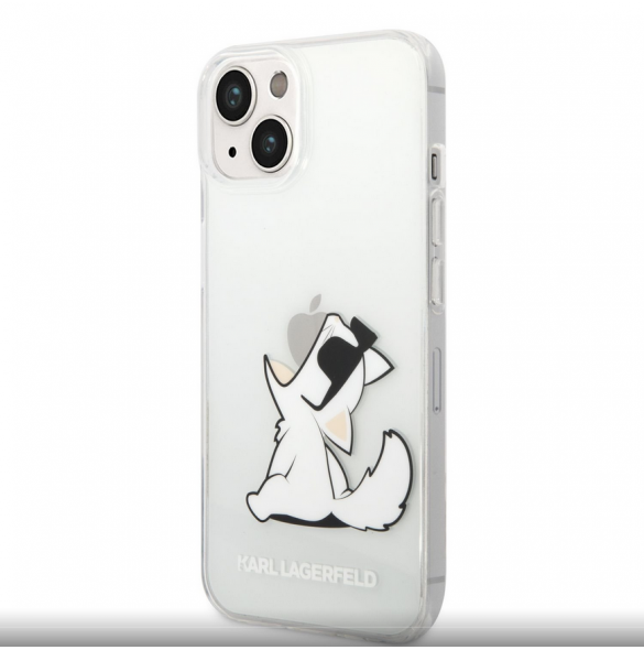 Karl Lagerfeld PC/TPU Choupette Eat-fodral till iPhone 14 Plus Transparent