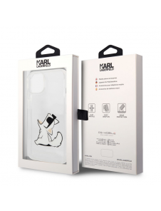 Karl Lagerfeld PC/TPU Choupette Eat-fodral till iPhone 14 Plus Transparent