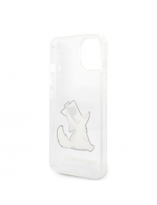Karl Lagerfeld PC/TPU Choupette Eat-fodral till iPhone 14 Plus Transparent