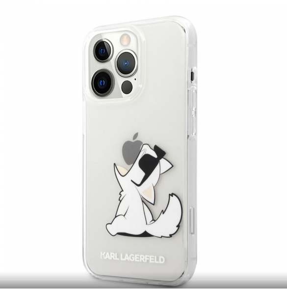 Karl Lagerfeld PC/TPU Choupette Eat-fodral till iPhone 13 Pro Max Transparent