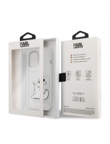 Karl Lagerfeld PC/TPU Choupette Eat-fodral till iPhone 13 Pro Max Transparent