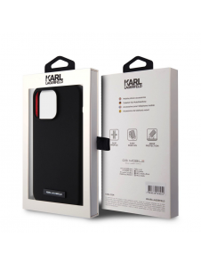 Karl Lagerfeld Liquid Silicone Plaque MagSafe Fodral till iPhone 15 Pro Max Svart