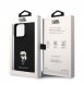 Karl Lagerfeld Flytande Silikon Metall Ikonik Fodral till iPhone 15 Pro Max Svart