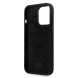 Karl Lagerfeld Flytande Silikon Metall Ikonik Fodral till iPhone 15 Pro Svart