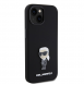 Karl Lagerfeld Flytande Silikon Metall Ikonik Fodral till iPhone 15 Svart