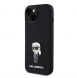 Karl Lagerfeld Flytande Silikon Metall Ikonik Fodral till iPhone 15 Svart