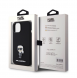 Karl Lagerfeld Flytande Silikon Metall Ikonik Fodral till iPhone 15 Svart