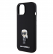 Karl Lagerfeld Flytande Silikon Metall Ikonik Fodral till iPhone 15 Svart