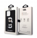 Karl Lagerfeld Flytande Silikon Karl och Choupette Heads Fodral till iPhone 15 Pro Max Svart
