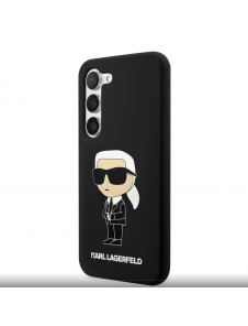 Karl Lagerfeld flytande silikon Ikonik NFT-fodral till Samsung Galaxy S23 Svart