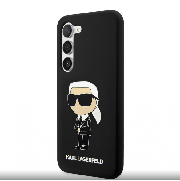 Karl Lagerfeld flytande silikon Ikonik NFT-fodral till Samsung Galaxy S23 Svart