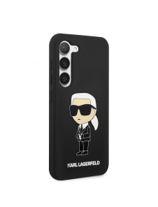 Karl Lagerfeld flytande silikon Ikonik NFT-fodral till Samsung Galaxy S23 Svart