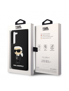 Karl Lagerfeld flytande silikon Ikonik NFT-fodral till Samsung Galaxy S23 Svart