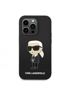 Karl Lagerfeld Liquid Silicone Ikonik NFT Fodral till iPhone 14 Pro Max Svart