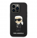 Karl Lagerfeld flytande silikon Ikonik NFT-fodral till iPhone 14 Pro Svart