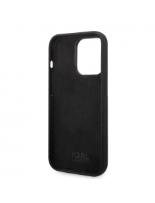 Karl Lagerfeld flytande silikon Ikonik NFT-fodral till iPhone 14 Pro Svart