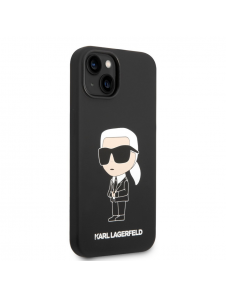Karl Lagerfeld Liquid Silicone Ikonik NFT Fodral till iPhone 14 Svart