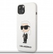 Karl Lagerfeld flytande silikon Ikonik NFT-fodral till iPhone 13 Vit