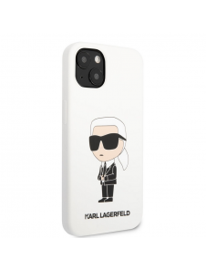 Karl Lagerfeld flytande silikon Ikonik NFT-fodral till iPhone 13 Vit