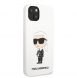 Karl Lagerfeld flytande silikon Ikonik NFT-fodral till iPhone 13 Vit