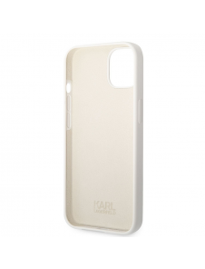 Karl Lagerfeld flytande silikon Ikonik NFT-fodral till iPhone 13 Vit