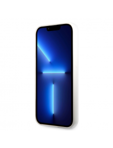Karl Lagerfeld flytande silikon Ikonik NFT-fodral till iPhone 13 Vit