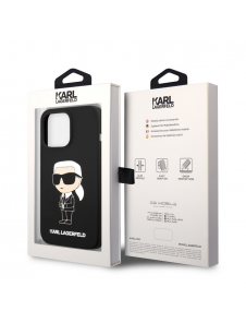 Karl Lagerfeld Liquid Silicone Ikonik NFT Fodral till iPhone 13 Pro Svart