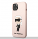 Karl Lagerfeld flytande silikon Ikonik NFT-fodral till iPhone 13 Rosa