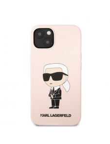Karl Lagerfeld flytande silikon Ikonik NFT-fodral till iPhone 13 Rosa