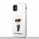 Karl Lagerfeld flytande silikon Ikonik NFT-fodral till iPhone 11 Vit