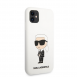 Karl Lagerfeld flytande silikon Ikonik NFT-fodral till iPhone 11 Vit