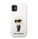 Karl Lagerfeld flytande silikon Ikonik NFT-fodral till iPhone 11 Vit
