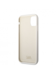 Karl Lagerfeld flytande silikon Ikonik NFT-fodral till iPhone 11 Vit