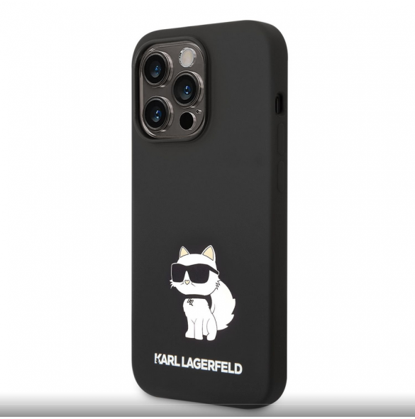 Karl Lagerfeld Liquid Silicone Choupette NFT-fodral till iPhone 14 Pro Max Svart