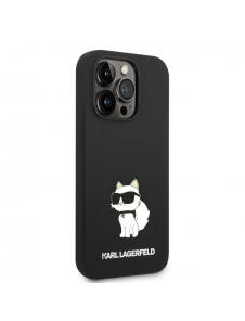 Karl Lagerfeld Liquid Silicone Choupette NFT-fodral till iPhone 14 Pro Max Svart