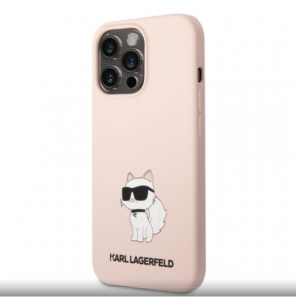Karl Lagerfeld Liquid Silicone Choupette NFT-fodral till iPhone 13 Pro Pink