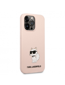 Karl Lagerfeld Liquid Silicone Choupette NFT-fodral till iPhone 13 Pro Pink