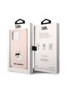Karl Lagerfeld Liquid Silicone Choupette NFT-fodral till iPhone 13 Pro Pink