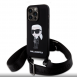 Karl Lagerfeld Flytande Silikon Crossbody Ikonik-fodral till iPhone 15 Pro Max Svart (skadat paket)