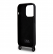 Karl Lagerfeld Flytande Silikon Crossbody Ikonik Fodral till iPhone 15 Pro Svart