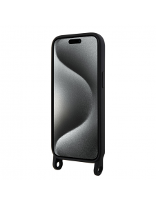 Karl Lagerfeld Flytande Silikon Crossbody Ikonik Fodral till iPhone 15 Svart