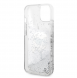 Karl Lagerfeld Liquid Glitter Karl Head Fodral till iPhone 15 Silver