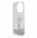 Karl Lagerfeld Liquid Glitter Karl Head-fodral till iPhone 15 Pro Silver
